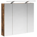vidaXL Fürdőszobai tükörszekrény Füstölt tölgy 80 x 14.5 x 70 cm