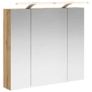 vidaXL Fürdőszobai tükörszekrény Művészi tölgy 80 x 14.5 x 70 cm