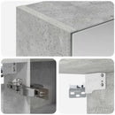 vidaXL Fürdőszobai tükörszekrény Beton Szürke 100 x 14,5 x 70 cm