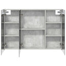 vidaXL Fürdőszobai tükörszekrény Beton Szürke 100 x 14,5 x 70 cm
