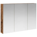 vidaXL Fürdőszobai tükörszekrény Öreg fa 100 x 14,5 x 70 cm Faanyag