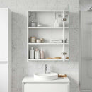 vidaXL Fürdőszobai tükörszekrény Fehér 43 x 16 x 62.5 cm Faanyag