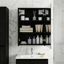 vidaXL Fürdőszobai tükörszekrény Fekete tölgy 43 x 16 x 62.5 cm