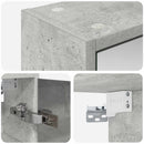 vidaXL Fürdőszobai tükörszekrény Beton Szürke 43 x 16 x 62.5 cm