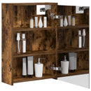 vidaXL Fürdőszobai tükörszekrény Füstölt tölgy 43 x 16 x 62.5 cm