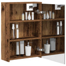 vidaXL Fürdőszobai tükörszekrény Öreg fa 43 x 16 x 62.5 cm Faanyag