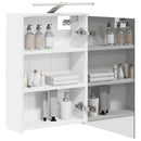 vidaXL Fürdőszobai tükörszekrény Fehér 43 x 16 x 62.5 cm Faanyag