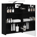 vidaXL Fürdőszobai tükörszekrény Fekete tölgy 43 x 16 x 62.5 cm