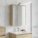 vidaXL Fürdőszobai tükörszekrény Sonoma tölgy 43 x 16 x 62.5 cm
