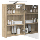 vidaXL Fürdőszobai tükörszekrény Sonoma tölgy 43 x 16 x 62.5 cm