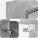 vidaXL Fürdőszobai tükörszekrény Beton Szürke 43 x 16 x 62.5 cm