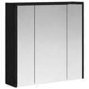 vidaXL Fürdőszobai tükörszekrény Fekete tölgy 63,5 x 16 x 62,5 cm
