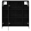 vidaXL Fürdőszobai tükörszekrény Fekete tölgy 63,5 x 16 x 62,5 cm