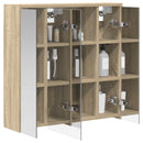 vidaXL Fürdőszobai tükörszekrény Sonoma tölgy 63,5 x 16 x 62,5 cm