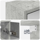 vidaXL Fürdőszobai tükörszekrény Beton Szürke 63,5 x 16 x 62,5 cm