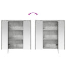 vidaXL Fürdőszobai tükörszekrény Beton Szürke 63,5 x 16 x 62,5 cm