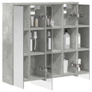 vidaXL Fürdőszobai tükörszekrény Beton Szürke 63,5 x 16 x 62,5 cm