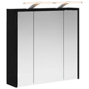 vidaXL Fürdőszobai tükörszekrény Fekete tölgy 63,5 x 16 x 62,5 cm