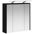 vidaXL Fürdőszobai tükörszekrény Fekete tölgy 63,5 x 16 x 62,5 cm