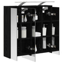 vidaXL Fürdőszobai tükörszekrény Fekete tölgy 63,5 x 16 x 62,5 cm