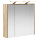 vidaXL Fürdőszobai tükörszekrény Sonoma tölgy 63,5 x 16 x 62,5 cm