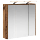 vidaXL Fürdőszobai tükörszekrény Öreg fa 63,5 x 16 x 62,5 cm Faanyag