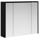 vidaXL Fürdőszobai tükörszekrény Fekete tölgy 73,5 x 16 x 62,5 cm