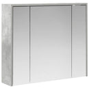 vidaXL Fürdőszobai tükörszekrény Beton Szürke 73,5 x 16 x 62,5 cm