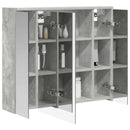 vidaXL Fürdőszobai tükörszekrény Beton Szürke 73,5 x 16 x 62,5 cm