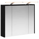 vidaXL Fürdőszobai tükörszekrény Fekete tölgy 73,5 x 16 x 62,5 cm