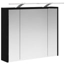 vidaXL Fürdőszobai tükörszekrény Fekete tölgy 73,5 x 16 x 62,5 cm