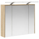 vidaXL Fürdőszobai tükörszekrény Sonoma tölgy 73,5 x 16 x 62,5 cm