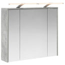 vidaXL Fürdőszobai tükörszekrény Beton Szürke 73,5 x 16 x 62,5 cm