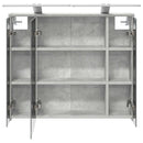 vidaXL Fürdőszobai tükörszekrény Beton Szürke 73,5 x 16 x 62,5 cm