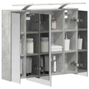 vidaXL Fürdőszobai tükörszekrény Beton Szürke 73,5 x 16 x 62,5 cm