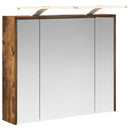 vidaXL Fürdőszobai tükörszekrény Füstölt tölgy 73,5 x 16 x 62,5 cm