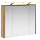 vidaXL Fürdőszobai tükörszekrény Művészi tölgy 73,5 x 16 x 62,5 cm