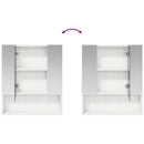 vidaXL Fürdőszobai tükörszekrény Fehér 60 x 14.5 x 70 cm Faanyag