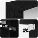 vidaXL Fürdőszobai tükörszekrény Fekete tölgy 60 x 14.5 x 70 cm