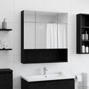 vidaXL Fürdőszobai tükörszekrény Fekete tölgy 60 x 14.5 x 70 cm