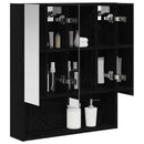 vidaXL Fürdőszobai tükörszekrény Fekete tölgy 60 x 14.5 x 70 cm