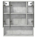 vidaXL Fürdőszobai tükörszekrény Beton Szürke 60 x 14.5 x 70 cm