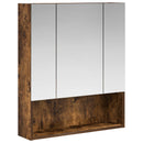 vidaXL Fürdőszobai tükörszekrény Füstölt tölgy 60 x 14.5 x 70 cm