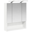 vidaXL Fürdőszobai tükörszekrény Fehér 60 x 14.5 x 70 cm Faanyag