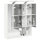 vidaXL Fürdőszobai tükörszekrény Fehér 60 x 14.5 x 70 cm Faanyag