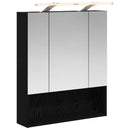 vidaXL Fürdőszobai tükörszekrény Fekete tölgy 60 x 14.5 x 70 cm