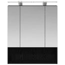 vidaXL Fürdőszobai tükörszekrény Fekete tölgy 60 x 14.5 x 70 cm