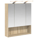 vidaXL Fürdőszobai tükörszekrény Sonoma tölgy 60 x 14.5 x 70 cm