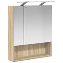 vidaXL Fürdőszobai tükörszekrény Sonoma tölgy 60 x 14.5 x 70 cm