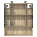 vidaXL Fürdőszobai tükörszekrény Sonoma tölgy 60 x 14.5 x 70 cm